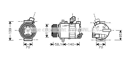 AVA QUALITY COOLING Компрессор, кондиционер VWK285